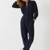 Clearance Joplin Cord Jersey Jumpsuit Midnight Navy