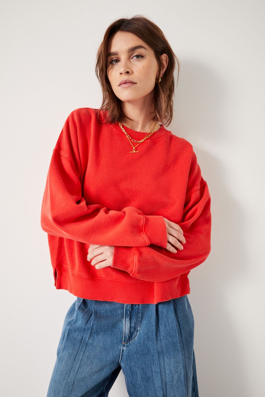 Best Rozanne Boxy Sweatshirt Bright Red