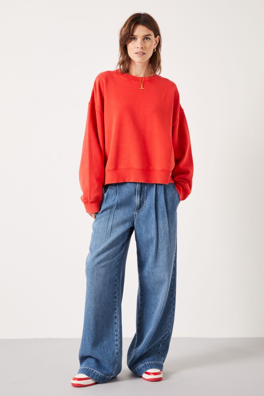 Best Rozanne Boxy Sweatshirt Bright Red