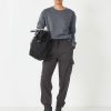 Hot Washed Cargo Trousers Washed Black