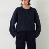 Best Elaine Slouchy Fit Wool Blend Jumper Midnight Navy Melange