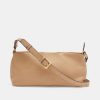 Clearance Bella Leather Shoulder Bag Beige