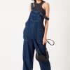 Wholesale Niamh Wide Leg Dungarees Blue Denim