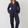 Best Joy Flannel Pyjama Trousers Astrid Star Navy/Silver