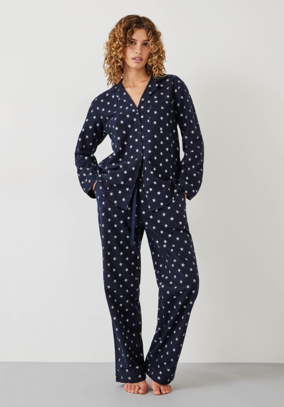 Best Joy Flannel Pyjama Trousers Astrid Star Navy/Silver