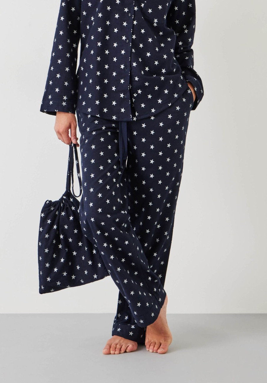 Best Joy Flannel Pyjama Trousers Astrid Star Navy/Silver