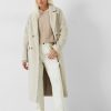 Best Scout Double Breasted Wool Coat Pale Oatmeal