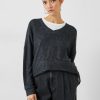 Hot Elle Supersoft V-Neck Top Charcoal Marl