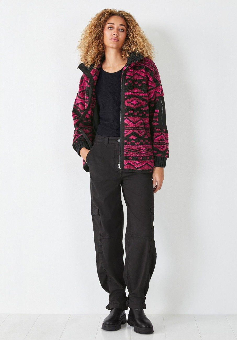 Best Heidi Sherpa Jacket Black Multi