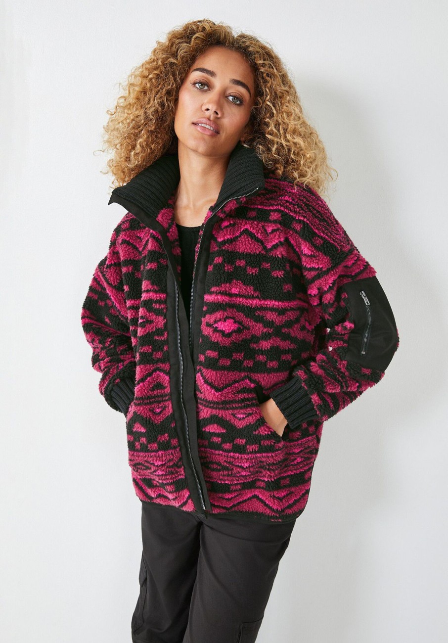 Best Heidi Sherpa Jacket Black Multi