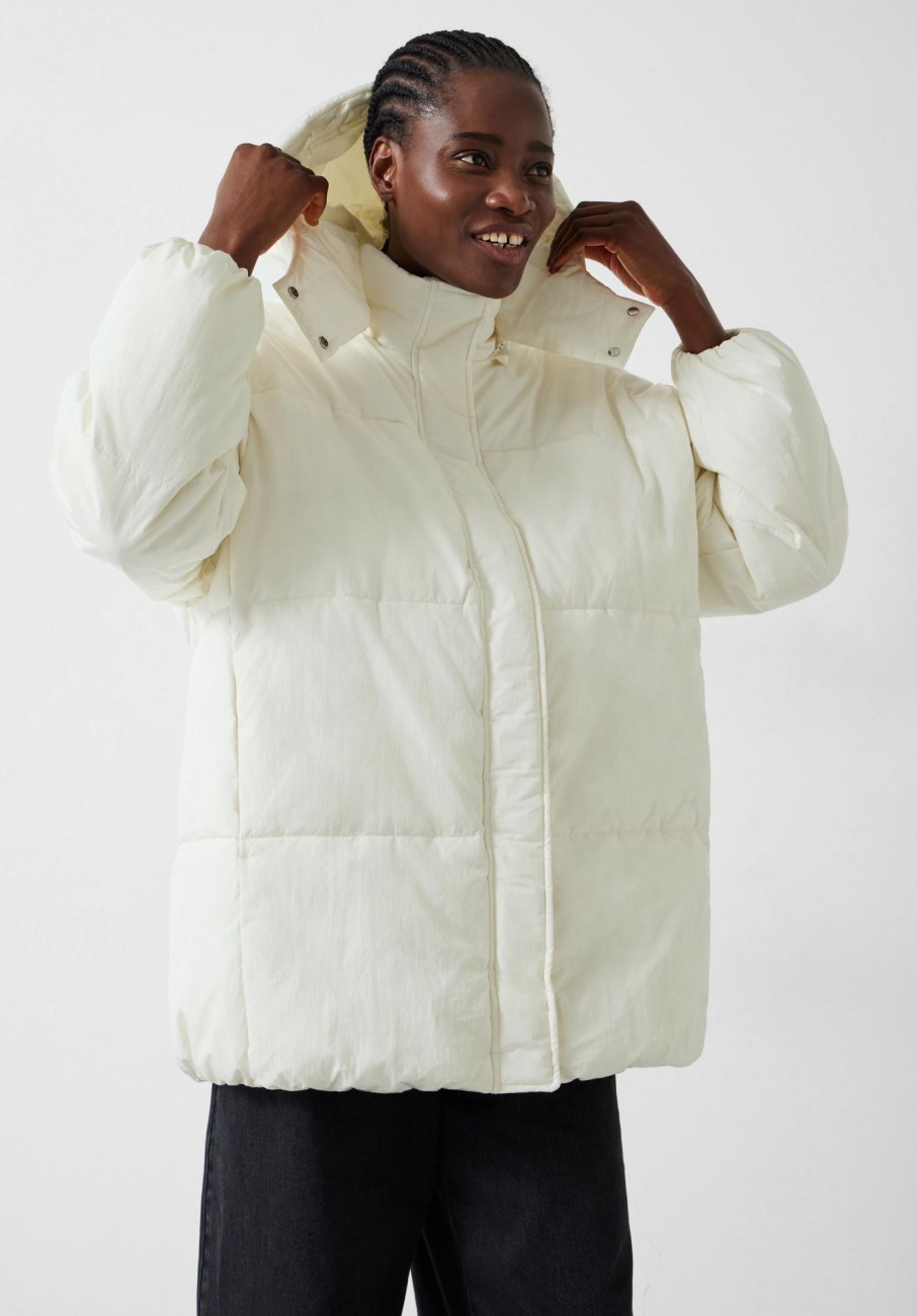 New Sofia Short Puffer Coat Cream