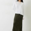 New Simone Slinky Skirt Animal Ikat Khaki