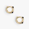 New Tullia Huggie Hoop Earrings Gold/Black