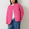 Clearance Joy Quilted Jacket Bright Pink