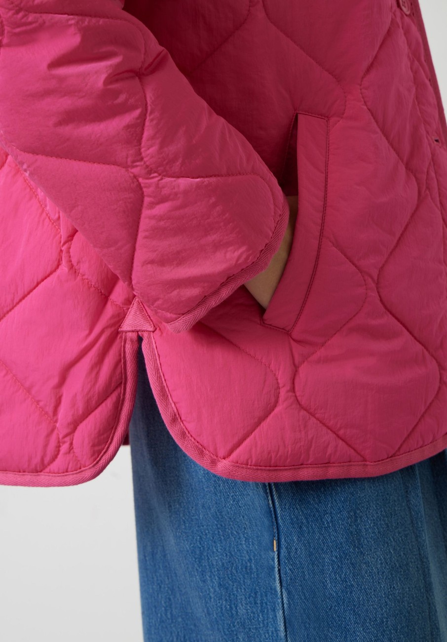 Clearance Joy Quilted Jacket Bright Pink