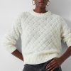 Clearance Emmy Lattice Knit Jumper Soft White