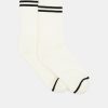 Hot Nell Stripe Sports Sock White/Black Stripe