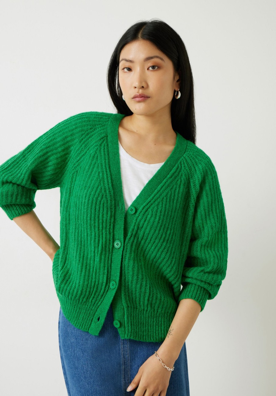 New Maggie Knitted Cardigan Green