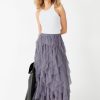 New Floriza Ruffled Skirt Mauve