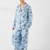 Clearance Liv Cotton Flannel Pyjamas Snowy Woodland Pale Blue