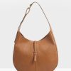 Best Isla Leather Scoop Tote Bag Tan