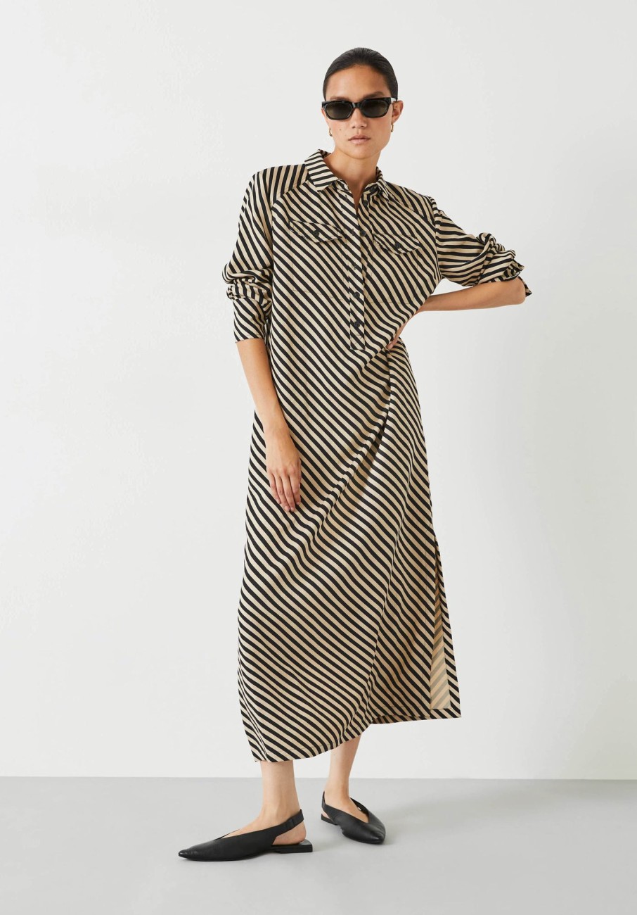 Online Toria Midi Shirt Dress Diagonal Stripe