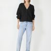 New Lori Ribbed Sleeve Wool Blend Cardigan Black