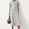 Hot Alexa Maxi Shirt Dress Grey Marl