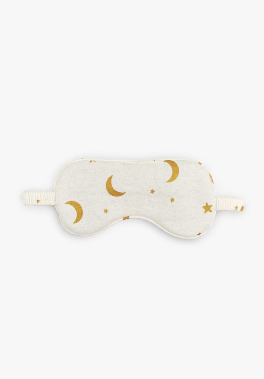 Clearance Osuna Sleep Mask Moon Stars Ecru/Gold