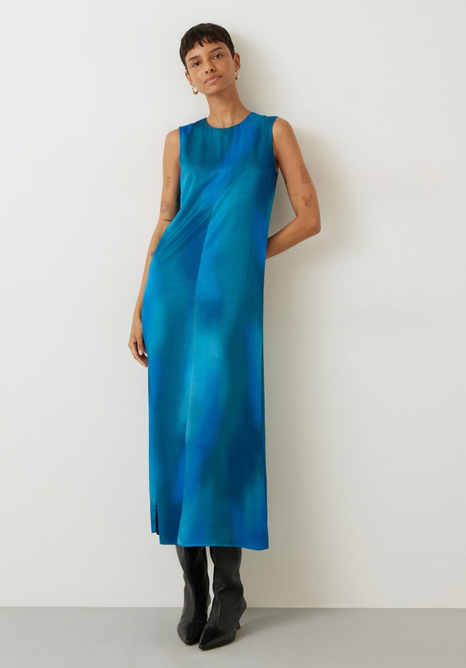 Clearance Jade Maxi Dress Ombre Colour Wash