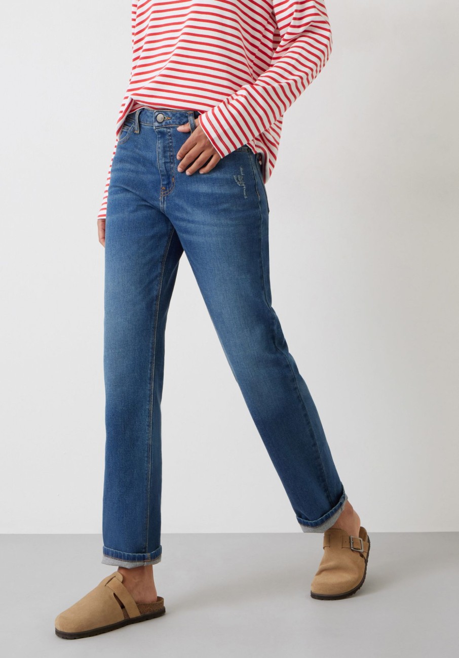 New Agnes Straight Jeans Vintage Wash Blue