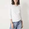 Clearance Anna Slim Crew Neck T-Shirt White